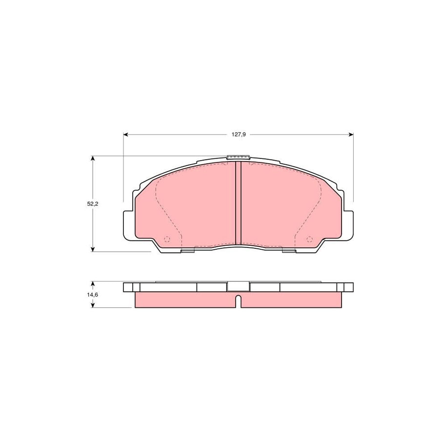 TRW Gdb1135 Brake Pad Set Not Prepared For Wear Indicator