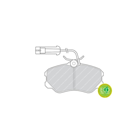 Ferodo Premier Eco Friction Fdb595 Brake Pad Set Incl Wear Warning Contact With Brake Caliper Screws
