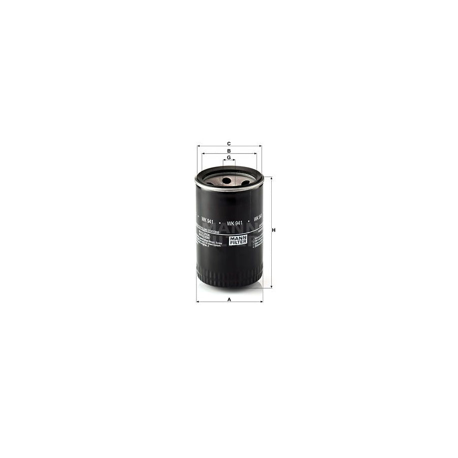 MANN-FILTER WK 941 (10) Fuel filter Spin-on Filter