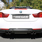 Rieger 00099263 BMW 4 Series F32 F33 F36 Rear Diffuser for Twin Tailpipe Left & Right - Carbon-Look