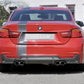 Rieger 00099263 BMW 4 Series F32 F33 F36 Rear Diffuser for Twin Tailpipe Left & Right - Carbon-Look