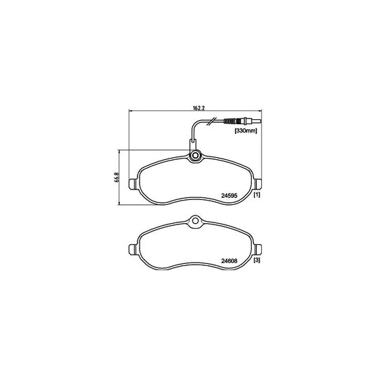 Hella 8DB 355 013 411 Brake Pad Set With Integrated Wear Warning Contact With Brake Caliper Screws With Accessories