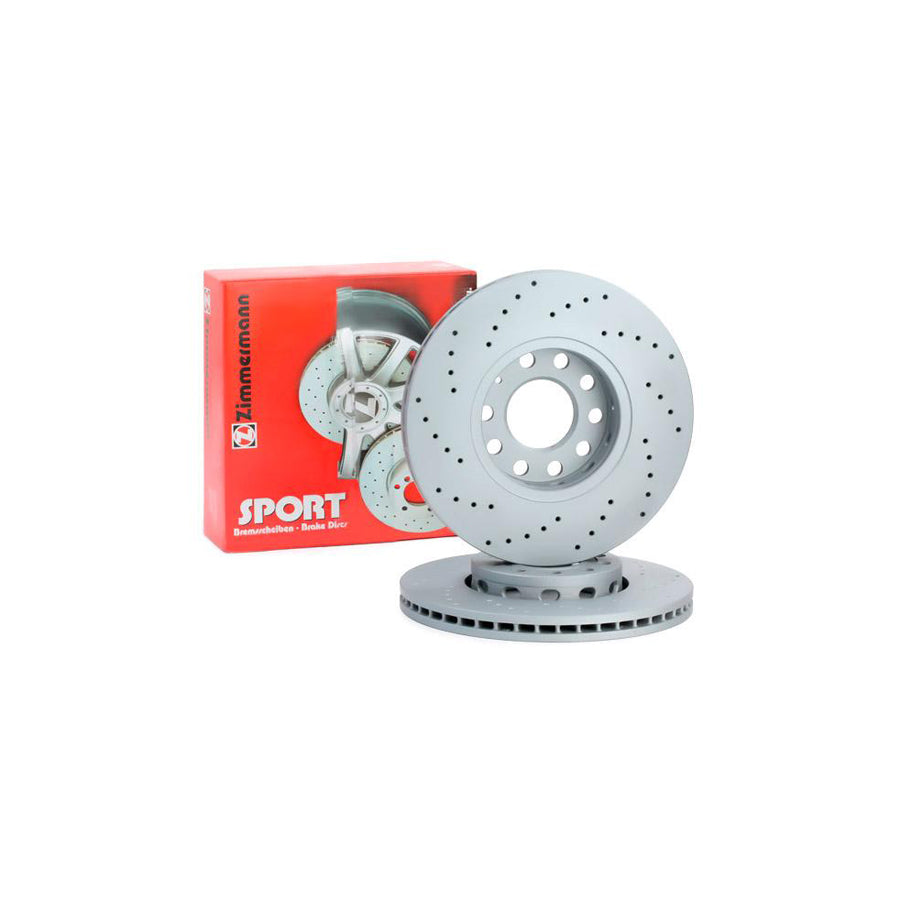 ZIMmERMANN SPORT COAT Z 100 1216 52 Brake Disc Externally Vented Perforated Coated High carbon