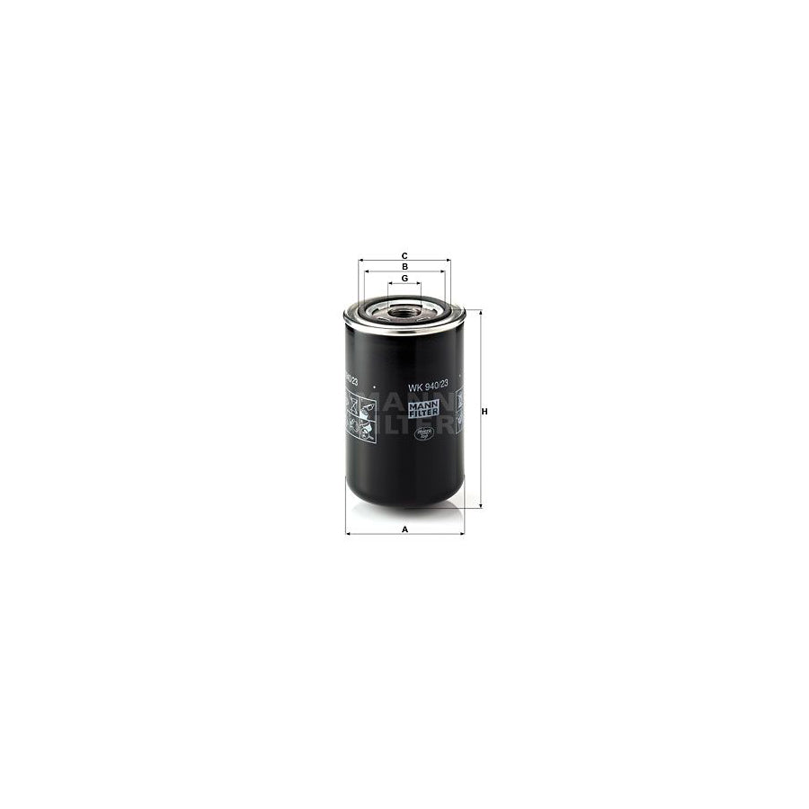 MANN-FILTER WK 940/23 Fuel filter Spin-on Filter