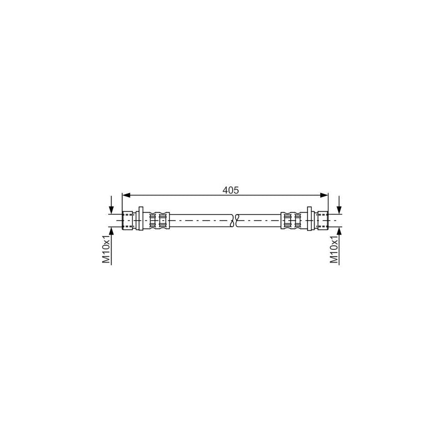 BOSCH 1 987 476 980 Brake Hose for HONDA HR V I GH 375Mm M10X1 