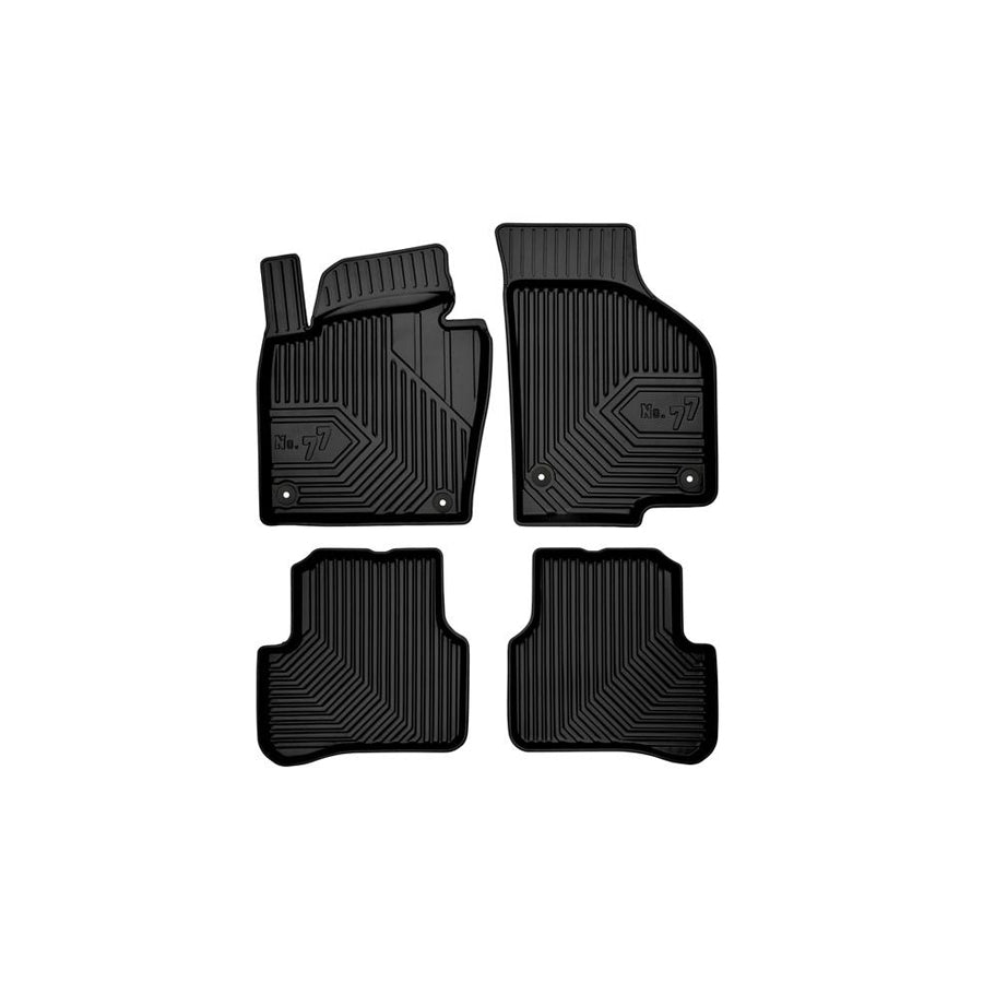 FROGUM Tailored 77407077 Floor mat set for VW PASSAT Elastomer, Front and Rear, Quantity: 4, Black, (LHD)