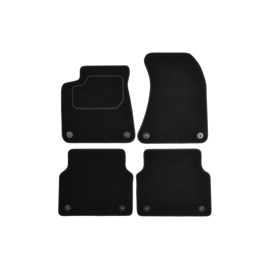 MAMMOOTH Tailored A041 AUD210 PRM 01 Floor mat set for AUDI A8 D4 (4H2, 4H8, 4HC, 4HL) Textile, Front and Rear, Quantity: 4, Black