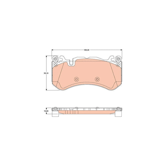 TRW Gdb1734 Brake Pad Set Prepared For Wear Indicator