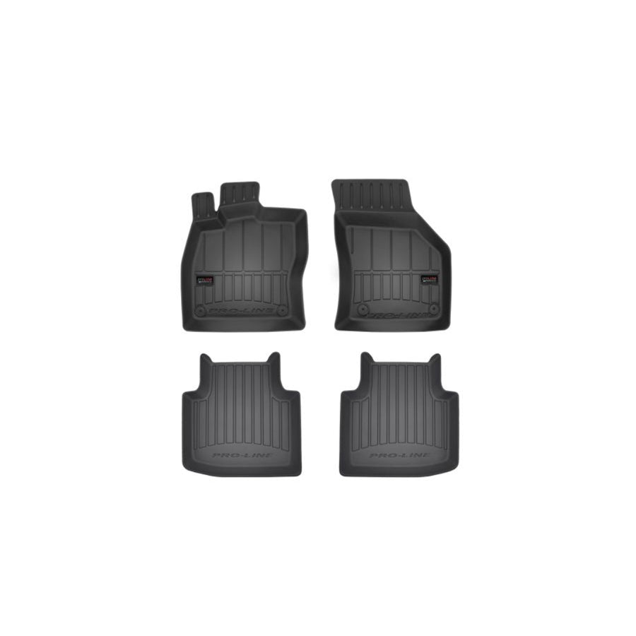 FROGUM Tailored 3D407046 Floor mat set for SKODA SUPERB Elastomer, Front and Rear, Quantity: 4, Black, (LHD)