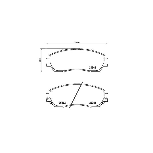 Brembo P 28 068 Brake Pad Set With Acoustic Wear Warning