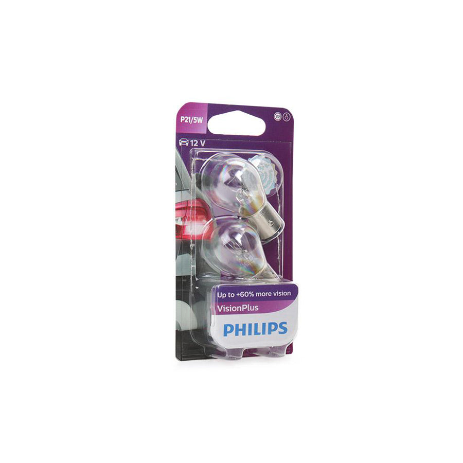 PHILIPS VisionPlus 12499VPB2 Bulb, indicator 12V 21/5W, Ball-shaped lamp, P21/5W, BAY15d