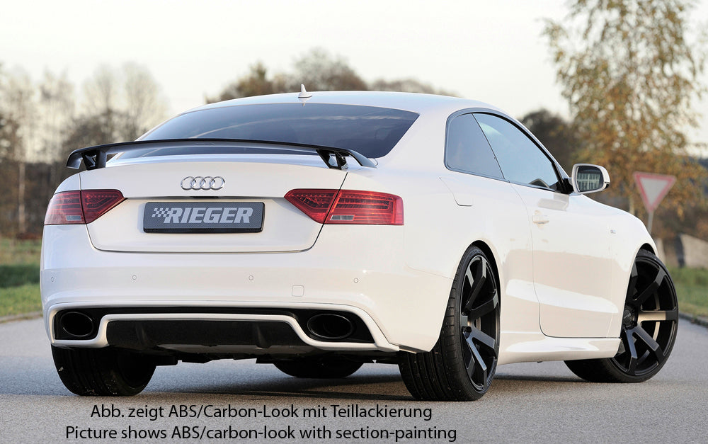 Rieger 00088018 Audi B8 B81 Rear Diffuser (A5 & S5) - Glossy Black