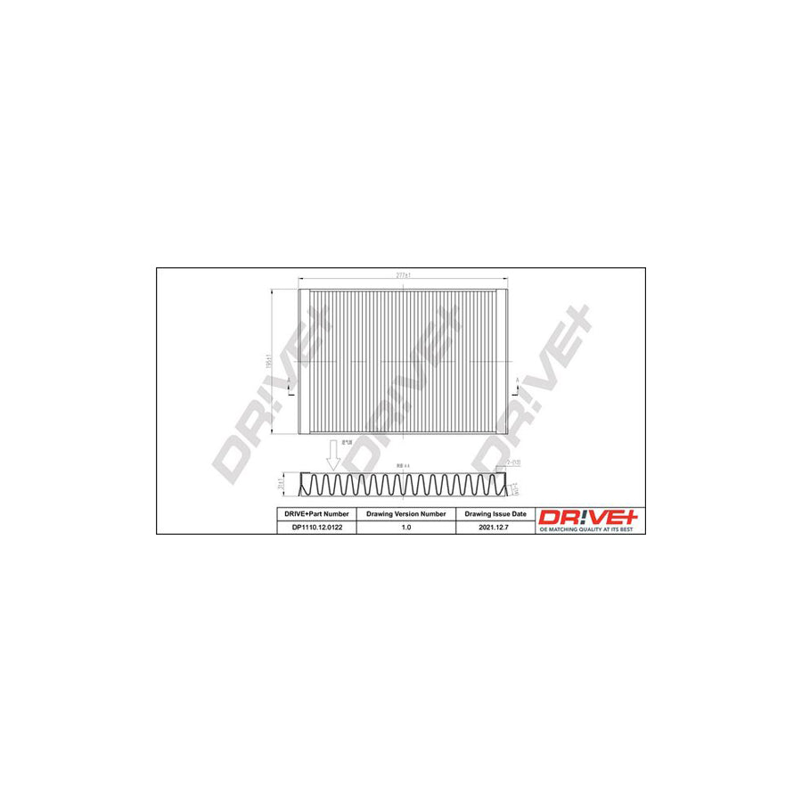 Dr!Ve+ Dp1110.12.0122 Pollen Filter | Duco Car Parts UK Car Parts