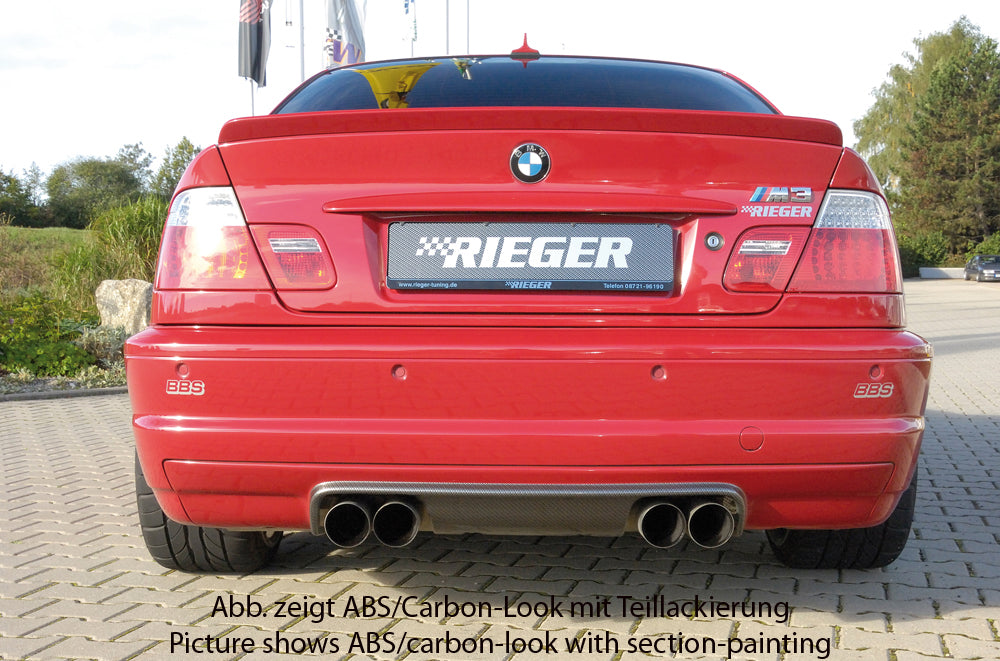 Rieger 00050241 BMW 3 Series E46 M3 Rear Diffuser -  Matte Black