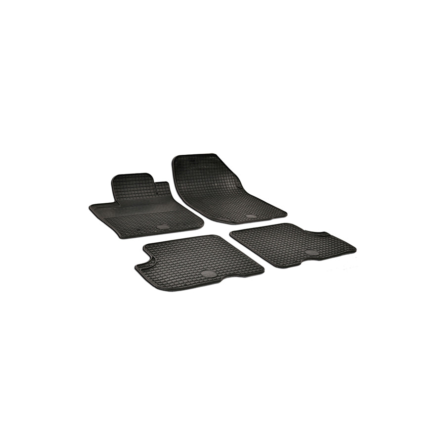 WALSER Tailored, Dacia 50303 Floor mat set Elastomer, Front and Rear, Quantity: 4, Black