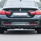 Rieger 00099269 BMW 4 Series F32 F33 F36 Rear Diffuser for Twin Tailpipe Left & Right - Carbon-Look