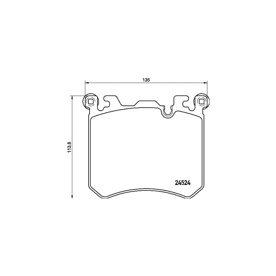 Brembo P 06 077 Brake Pad Set Prepared For Wear Indicator With Counterweights