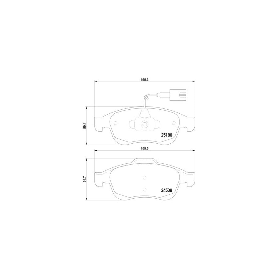 Brembo P 23 148X Brake Pad Set For Alfa Romeo Giulietta Hatchback 940