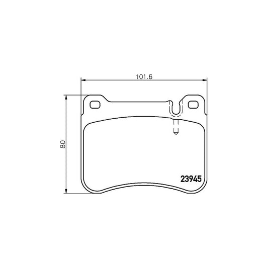 Hella 8DB 355 006 541 Brake Pad Set Prepared For Wear Indicator