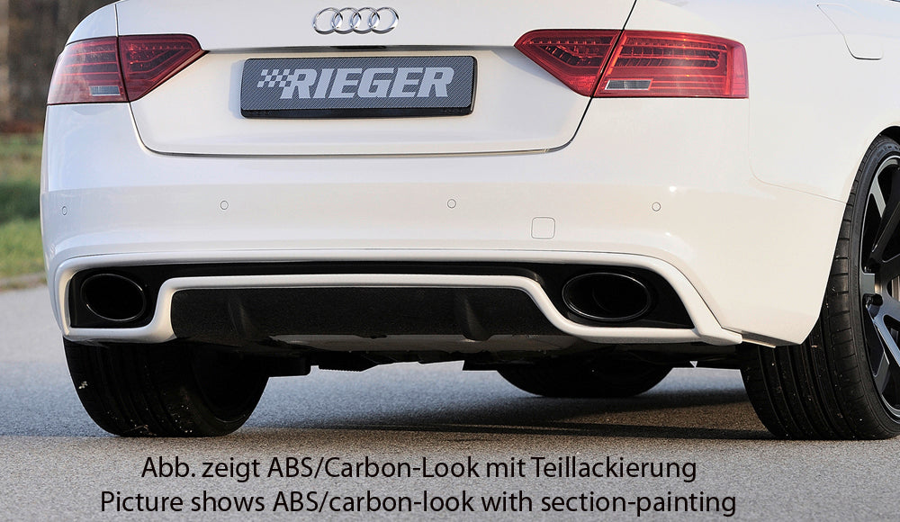 Rieger 00088018 Audi B8 B81 Rear Diffuser (A5 & S5) - Glossy Black