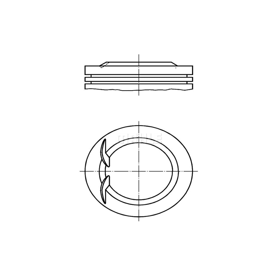 MAHLE ORIGINAL 681 05 02 Piston 76,0 mm, without cooling duct