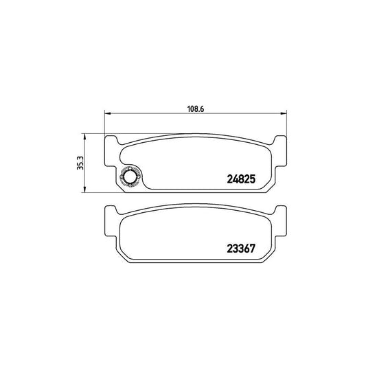 Brembo P 56 067 Brake Pad Set For Nissan Maxima Prepared For Wear Indicator
