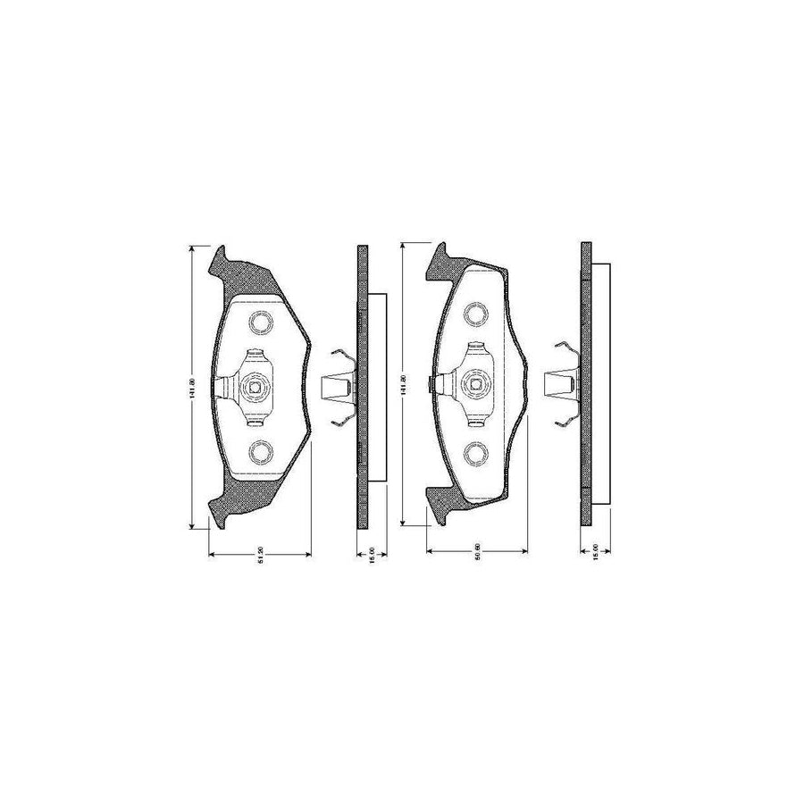 Bosch 0986Tb2301 Brake Pad Set Excl Wear Warning Contact With Accessories