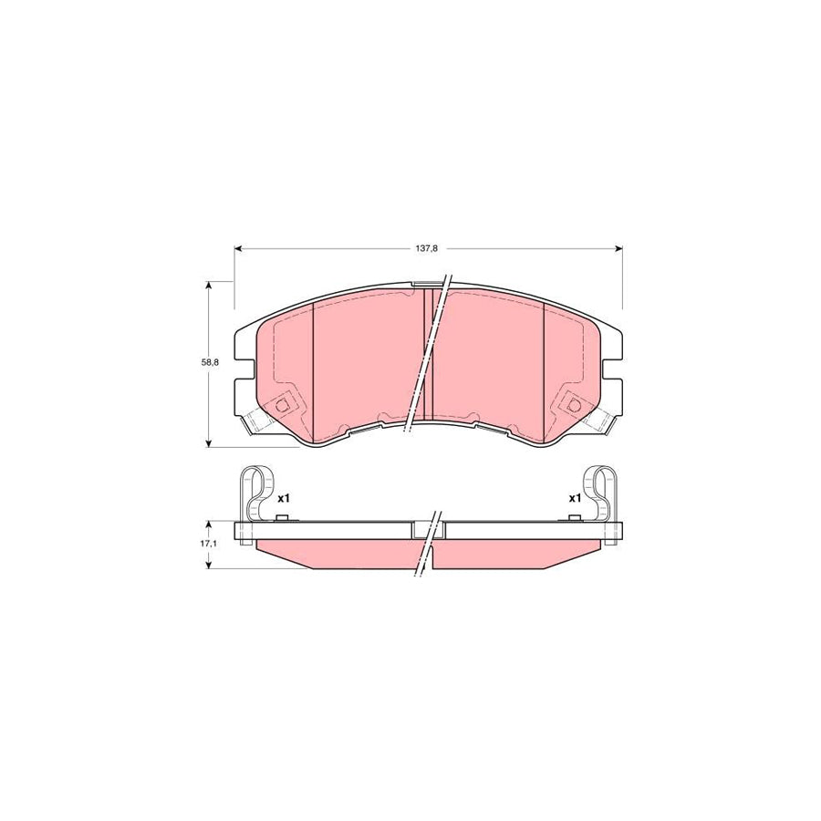 TRW Gdb3162 Brake Pad Set With Acoustic Wear Warning