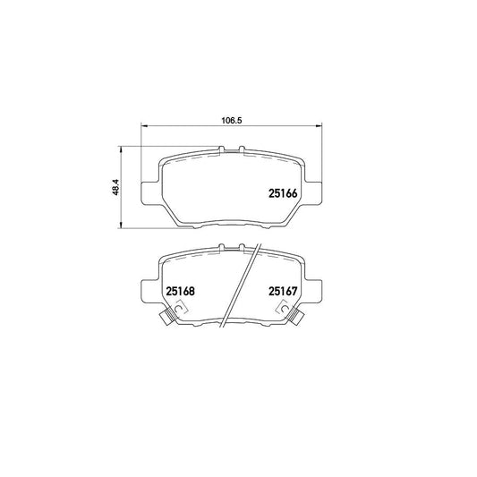 Brembo P 28 078 Brake Pad Set With Acoustic Wear Warning