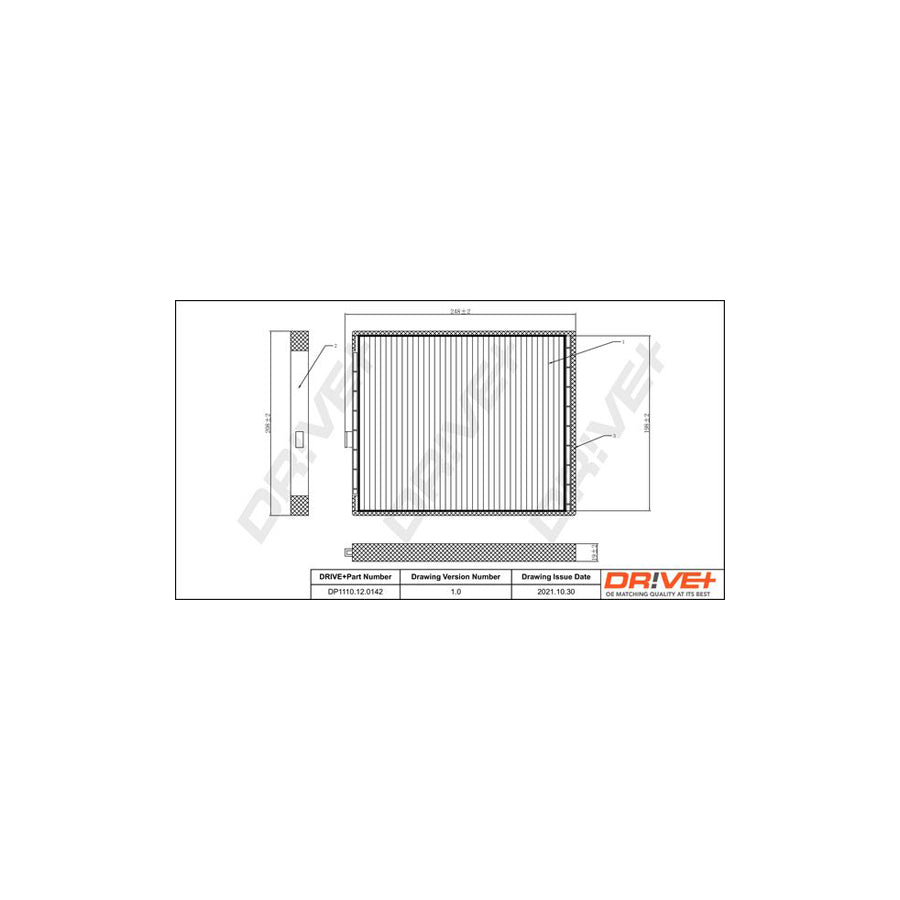 Dr!Ve+ Dp1110.12.0142 Pollen Filter | Duco Car Parts UK Car Parts