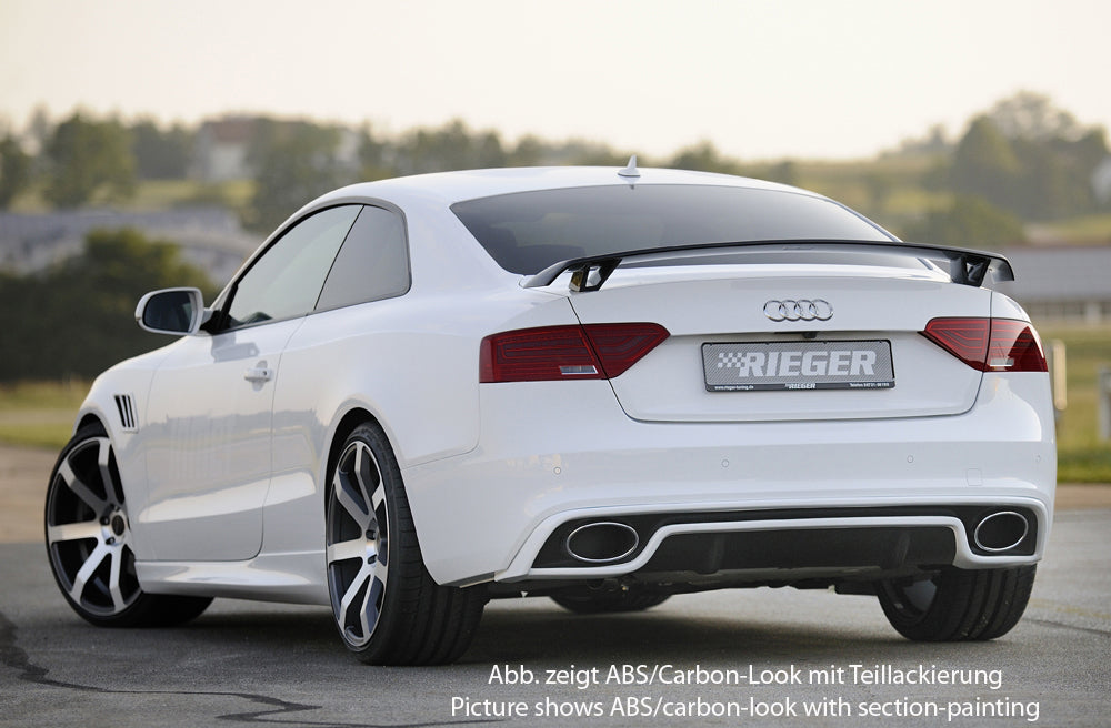 Rieger 00088018 Audi B8 B81 Rear Diffuser (A5 & S5) - Glossy Black