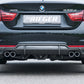 Rieger 00099269 BMW 4 Series F32 F33 F36 Rear Diffuser for Twin Tailpipe Left & Right - Carbon-Look