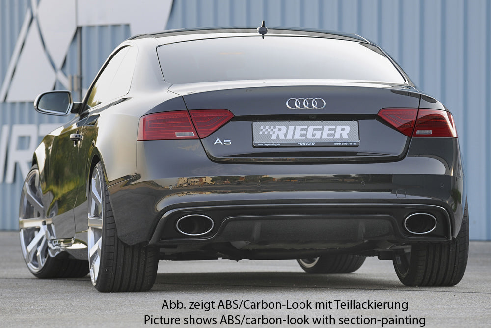 Rieger 00088018 Audi B8 B81 Rear Diffuser (A5 & S5) - Glossy Black