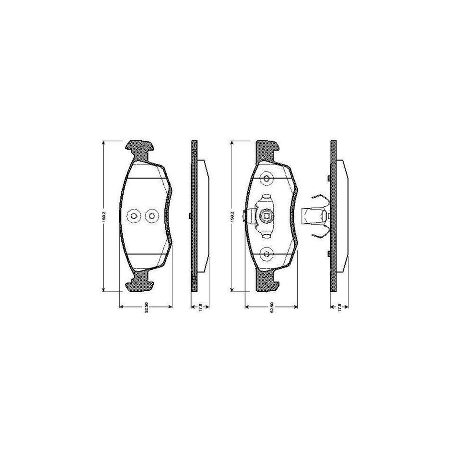 Bosch 0986Tb3038 Brake Pad Set Excl Wear Warning Contact