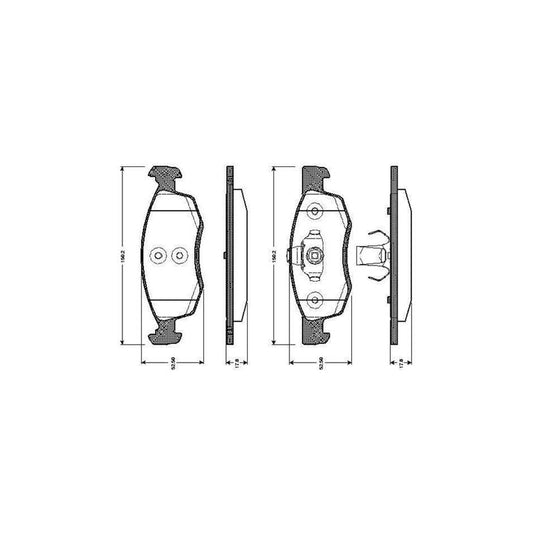 Bosch 0986Tb3038 Brake Pad Set Excl Wear Warning Contact