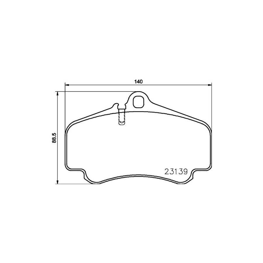 Hella 8DB 355 009 841 Brake Pad Set For Porsche 911 Prepared For Wear Indicator