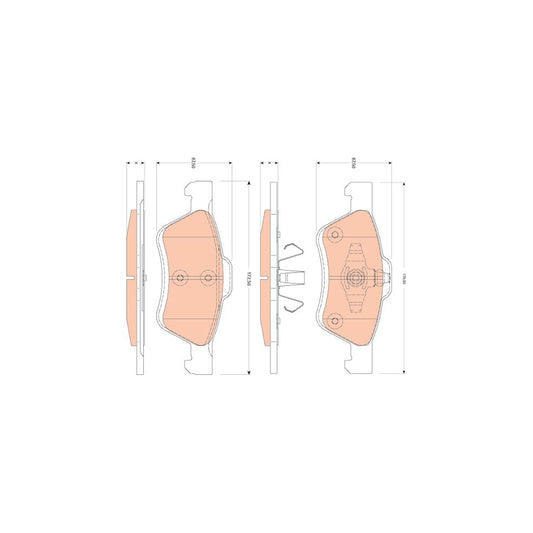 TRW Gdb1752 Brake Pad Set Not Prepared For Wear Indicator