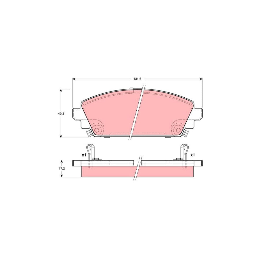TRW Gdb3189 Brake Pad Set With Acoustic Wear Warning