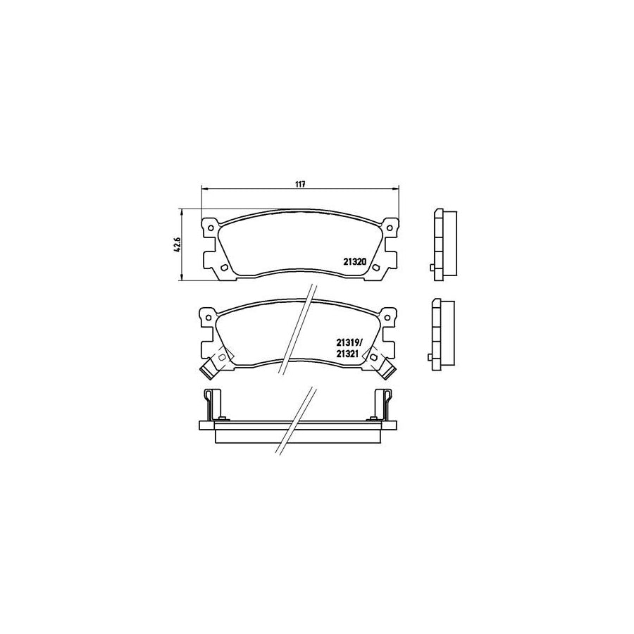 Brembo P 49 025 Brake Pad Set With Acoustic Wear Warning