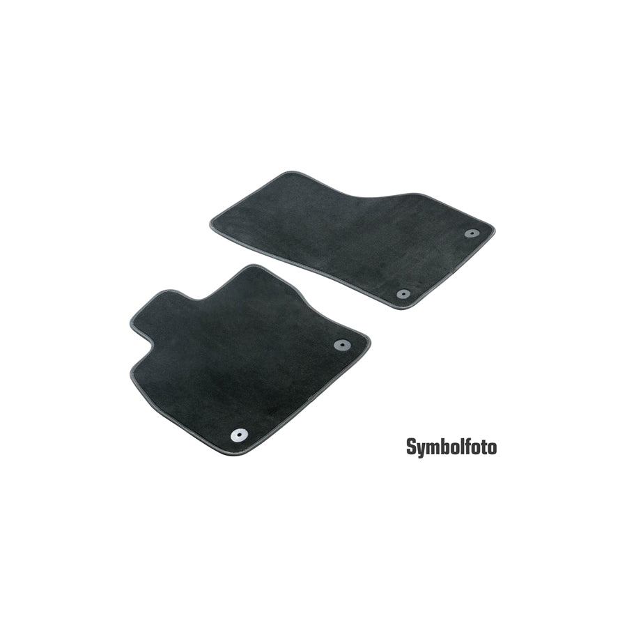 WALSER 80620 Floor mat set for PEUGEOT Expert I (224) Textile, Front, Quantity: 2, Black