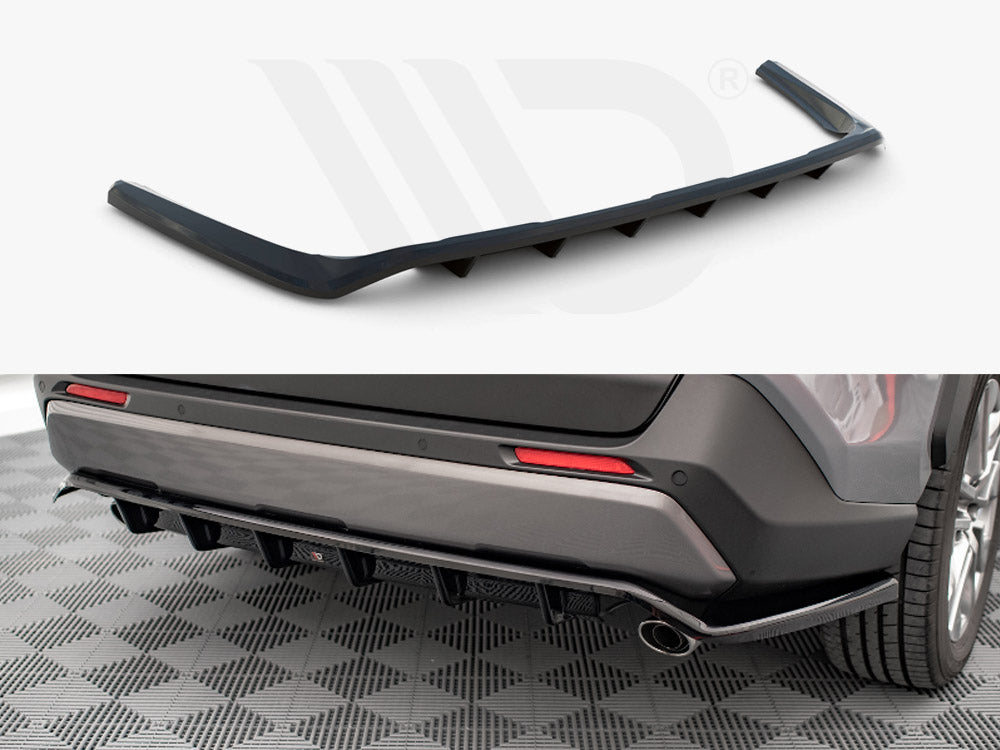 Maxton Design TO-RAV4-5-RD1T+RD2T Central Rear Splitter (vertical Bars) Toyota Rav4 MK5 (2019-) | Duco Car Parts UK Car Parts