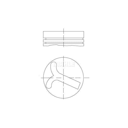MAHLE ORIGINAL 640 57 02 Piston 96,5 mm, with cooling duct, with piston ring carrier