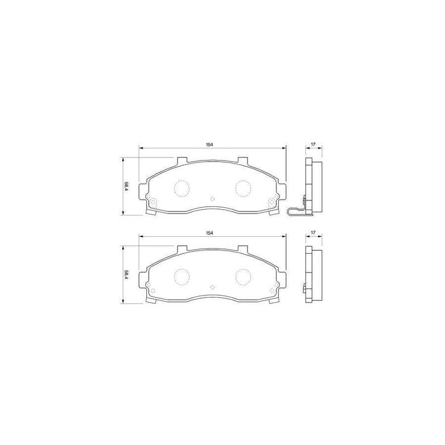 Bosch 0986424726 Brake Pad Set Front Axle Rear Axle BP437