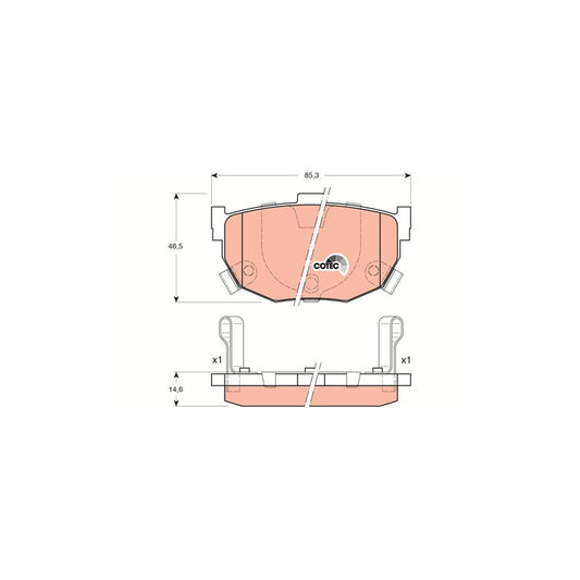 TRW Cotec Gdb3170 Brake Pad Set With Acoustic Wear Warning