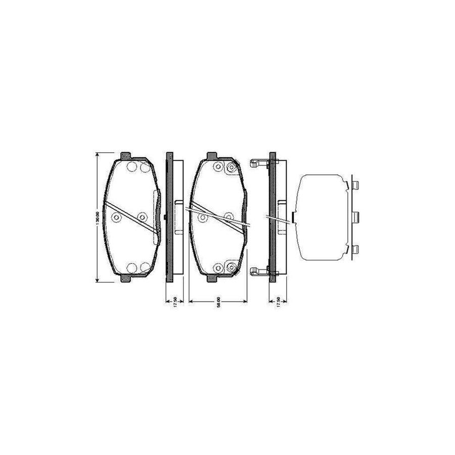 Bosch 0986Tb3041 Brake Pad Set For Hyundai I30 Excl Wear Warning Contact With Accessories