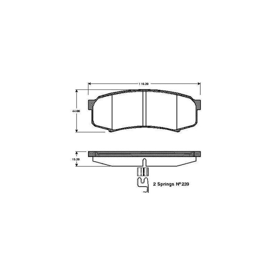 Bosch 0986Tb3051 Brake Pad Set Excl Wear Warning Contact With Accessories