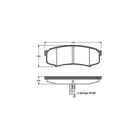 Bosch 0986Tb3051 Brake Pad Set Excl Wear Warning Contact With Accessories