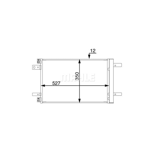 MAHLE ORIGINAL AC 886 000S Air conditioning condenser with dryer