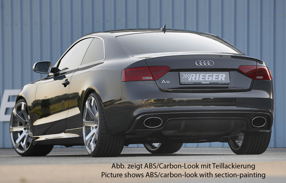 Rieger 00088018 Audi B8 B81 Rear Diffuser (A5 & S5) - Glossy Black