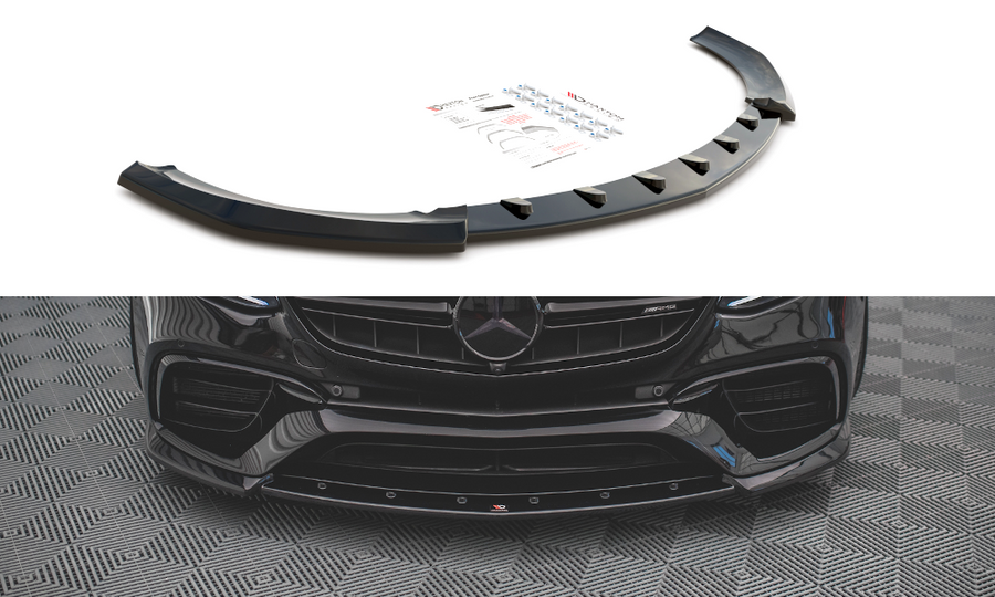 Maxton Design ME-E-213-63-ES-FD3T Front Splitter V.3 Mercedes Benz E63 AMG Estate/Sedan S213/W213 | Duco Car Parts UK Car Parts